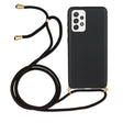 For Samsung Galaxy A33 5G Wheat Straw Material + TPU Protective Case with Lanyard(Black) - Galaxy Phone Cases by PMC TechLife | Online Shopping South Africa | PMC TechLife