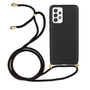 For Samsung Galaxy A33 5G Wheat Straw Material + TPU Protective Case with Lanyard(Black)
