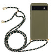 For Google Pixel 6 Wheat Straw Material + TPU Protective Case with Lanyard(Army Green) - Google Cases by PMC TechLife | Online Shopping South Africa | PMC TechLife
