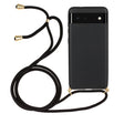 For Google Pixel 6 Wheat Straw Material + TPU Protective Case with Lanyard(Black) - Google Cases by PMC TechLife | Online Shopping South Africa | PMC TechLife