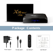 X96 Max+ Ultra 4GB+32GB Amlogic S905X4 8K Smart TV BOX Android 11.0 Media Player, Plug Type:EU Plug