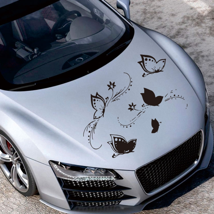 D-907 Butterflies Pattern Car Modified Decorative Sticker(Black) - Decorative Sticker by PMC TechLife | Online Shopping South Africa | PMC TechLife