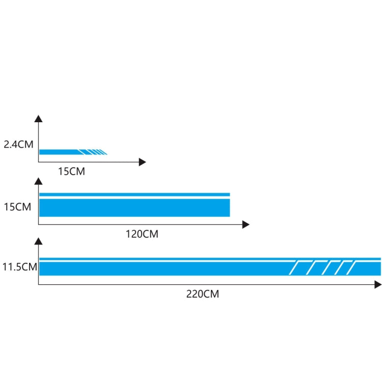 D-930 Lines Pattern Car Modified Decorative Sticker(Blue) - free shipping - PMC TechLife - Order now!