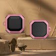 For Samsung Galaxy Buds Live / Buds 2 / Buds Pro / Buds 2 Pro Thunder Carbon Fiber TPU+PC Earphones Protective Case with Hook Up(Black and Pink) - free shipping - PMC TechLife - Order now!