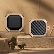 For Samsung Galaxy Buds Live / Buds 2 / Buds Pro / Buds 2 Pro Thunder Carbon Fiber TPU+PC Earphones Protective Case with Hook Up(Black and Gold)