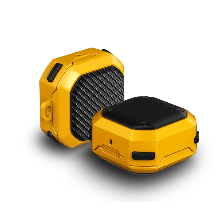 For Samsung Galaxy Buds Live / Buds 2 / Buds Pro / Buds 2 Pro Thunder Carbon Fiber TPU+PC Earphones Protective Case with Hook Up(Black and Yellow) - Samsung Earphone Case by PMC TechLife | Online Shopping South Africa | PMC TechLife