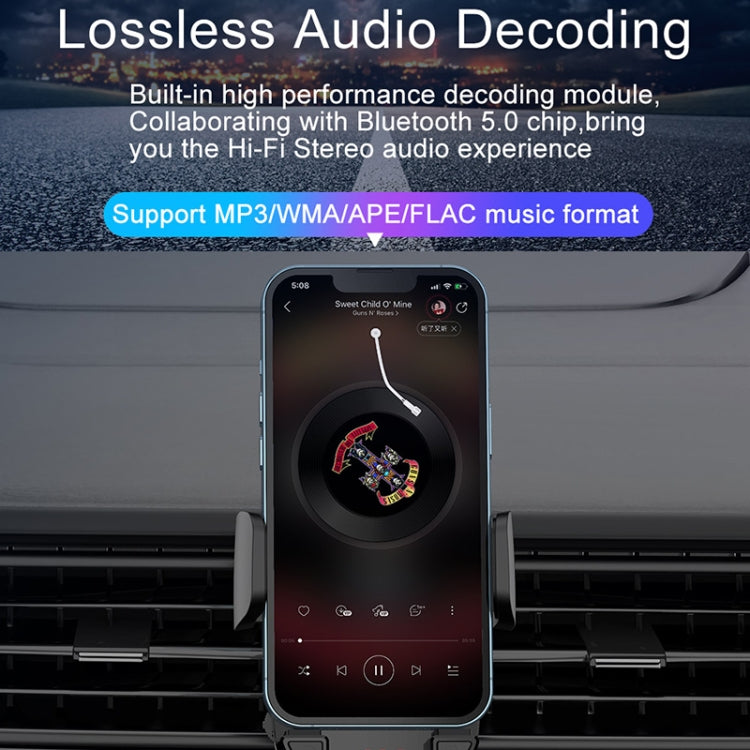 C1 Car Bluetooth 5.0 MP3 Player FM Transmitter Air Outlet Phone Holder - Car MP3 & MP4 & MP5 by PMC TechLife | Online Shopping South Africa | PMC TechLife