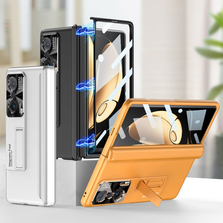 For Honor Magic V GKK Magnetic Hinge Flip Phone Case with Holder(Silver) - free shipping - PMC TechLife - Order now!