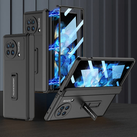 For vivo X Fold GKK Magnetic Hinge Flip Phone Case with Holder(Black) - free shipping - PMC Jewellery - Order now!