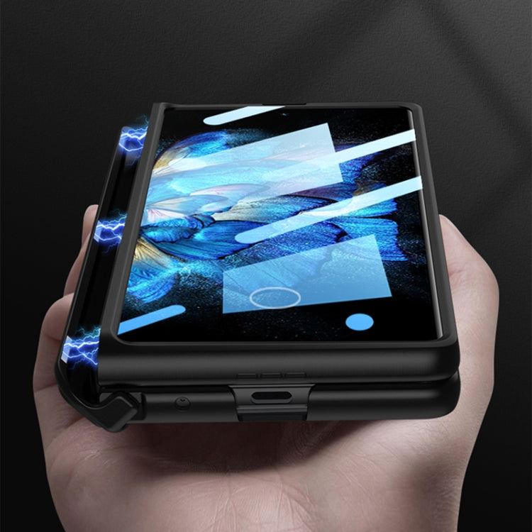 For vivo X Fold GKK Magnetic Hinge Flip Phone Case with Holder(Black) - free shipping - PMC Jewellery - Order now!