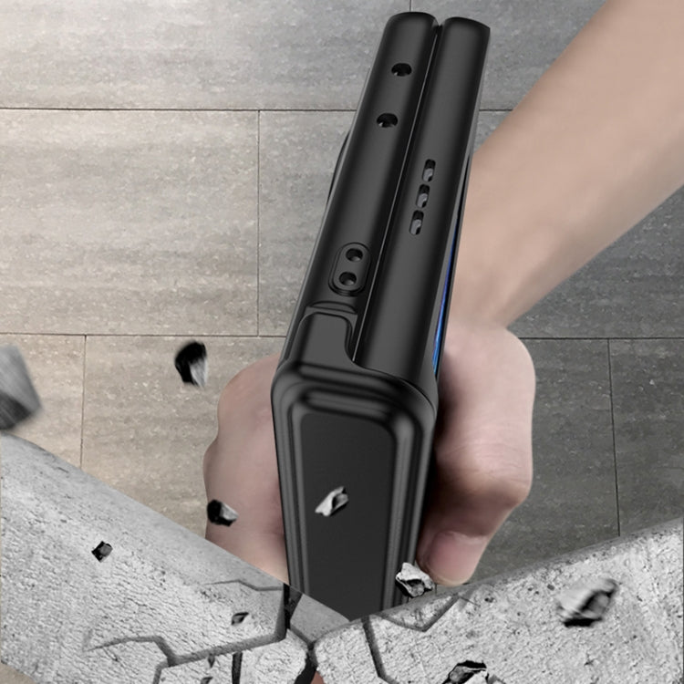 For vivo X Fold GKK Magnetic Hinge Flip Phone Case with Holder(Black) - free shipping - PMC Jewellery - Order now!