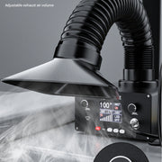 TBK D-201 2 in 1 Intelligent Constant Temperature Soldering Iron With Solder Smoking Absorber Tool, UK Plug