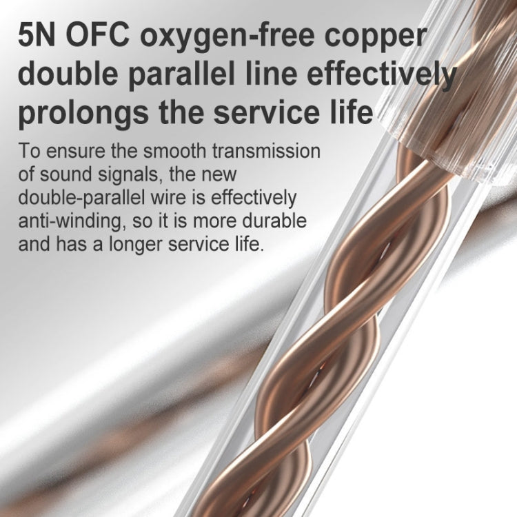 KZ-EDX PRO 1.25m Dynamic HiFi In-Ear Sports Music Headphones, Style:With Microphone(Transparent Black) - In Ear Wired Earphone by KZ | Online Shopping South Africa | PMC TechLife | Buy Now Pay Later Mobicred