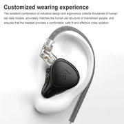 KZ-ZEX PRO 1.2m Electrostatic Coil Iron Hybrid In-Ear Headphones, Style:With Microphone(Pearl Chrome)