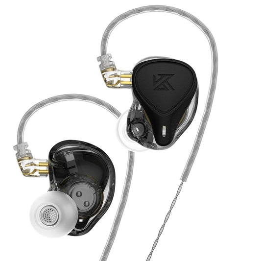 KZ-ZEX PRO 1.2m Electrostatic Coil Iron Hybrid In-Ear Headphones, Style:Without Microphone(Black) - free shipping - PMC Jewellery - Order now!