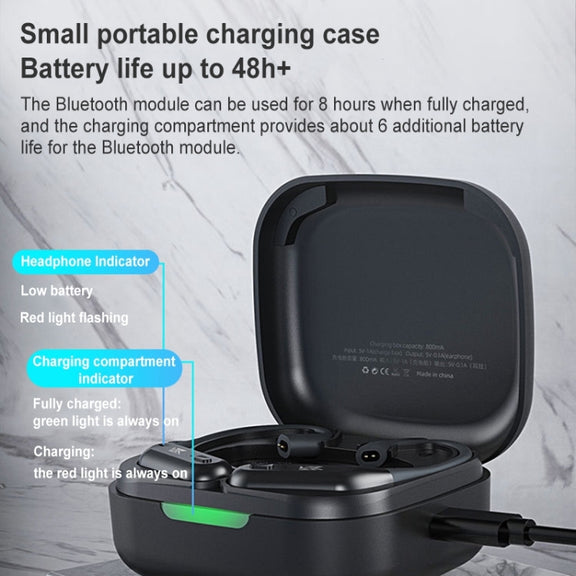 KZ-AZ09 PRO 5.2 Wireless Qualcomm Bluetooth Headset Earhook 5.2 Wireless Qualcomm Bluetooth Module 0.78/0.75 Interface Applicable(Black)
