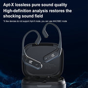 KZ-AZ09 PRO 5.2 Wireless Qualcomm Bluetooth Headset Earhook 5.2 Wireless Qualcomm Bluetooth Module 0.78/0.75 Interface Applicable(Black)