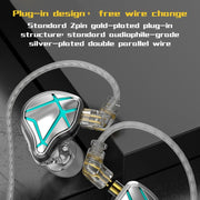 KZ-ESX 12MM Dynamic Subwoofer Sports In-Ear HIFI Headphones,Length: 1.2m(Without Microphone)