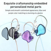 KZ-EDC 1.2m High-Value Subwoofer Wired HIFI In-Ear Headphones, Style:Without Microphone(Colorful)