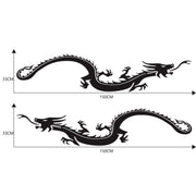 2 PCS/Set D-965 Dragon Pattern Car Modified Decorative Sticker(Black)