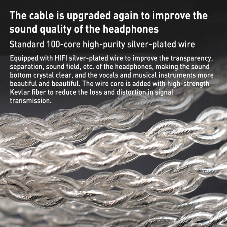 KZ-ZST X 1.25m Ring Iron Hybrid Driver In-Ear Noise Cancelling Earphone, Style:With Microphone(Black) - free shipping - PMC TechLife - Order now!