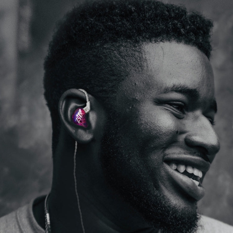 KZ-ZST X 1.25m Ring Iron Hybrid Driver In-Ear Noise Cancelling Earphone, Style:With Microphone(Colorful)