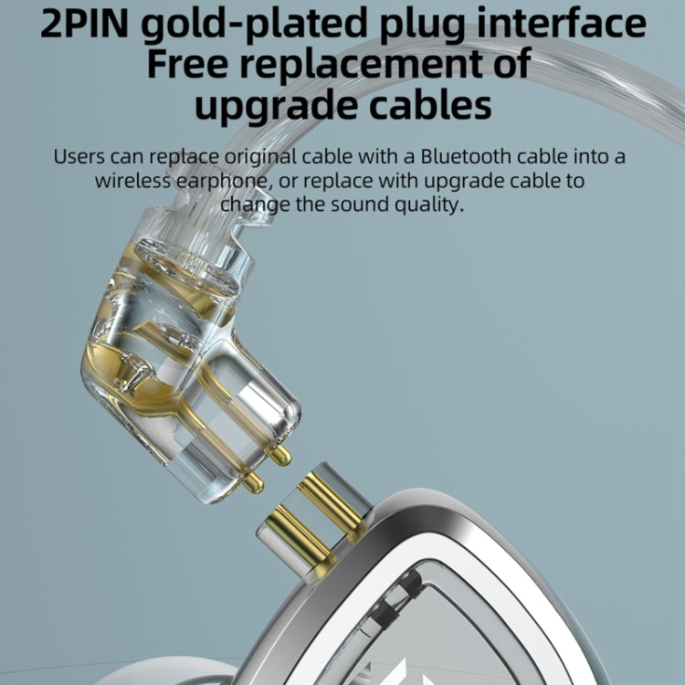 KZ-EDA Balanced Dual Magnetic Dynamic In-Ear Earphone,Length: 1.2m(With Microphone) - free shipping - PMC TechLife - Order now!