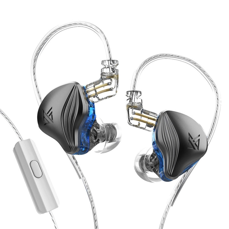 KZ-ZEX 1.2m Electrostatic Dynamic In-Ear Sports Music Headphones, Style:With Microphone(Gun Grey) - In Ear Wired Earphone by KZ | Online Shopping South Africa | PMC TechLife | Buy Now Pay Later Mobicred