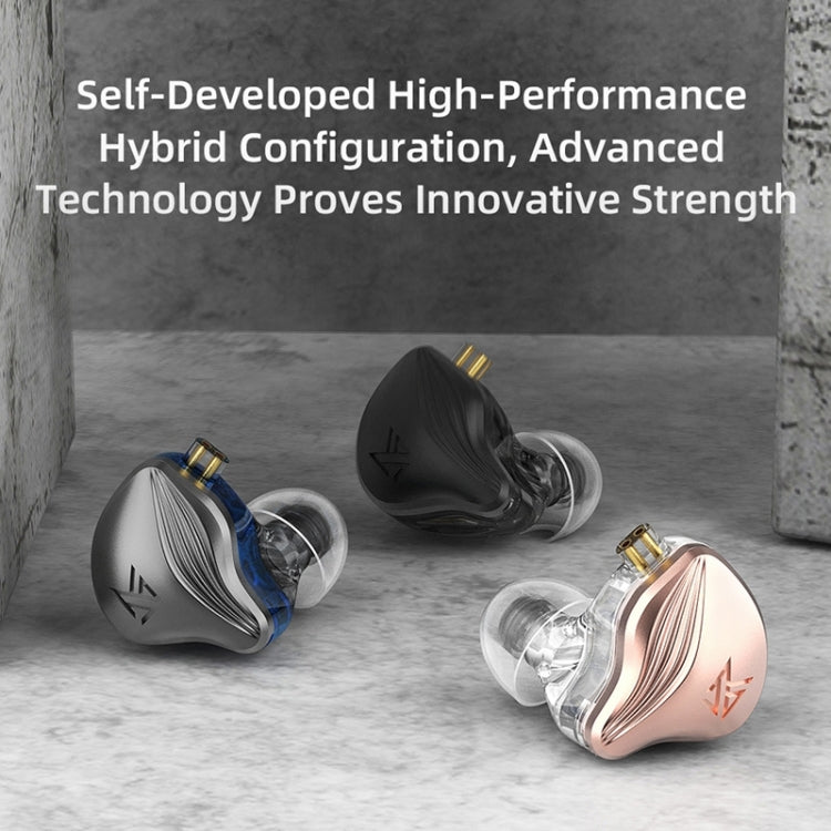 KZ-ZEX 1.2m Electrostatic Dynamic In-Ear Sports Music Headphones, Style:With Microphone(Rose Gold) - free shipping - PMC TechLife - Order now!