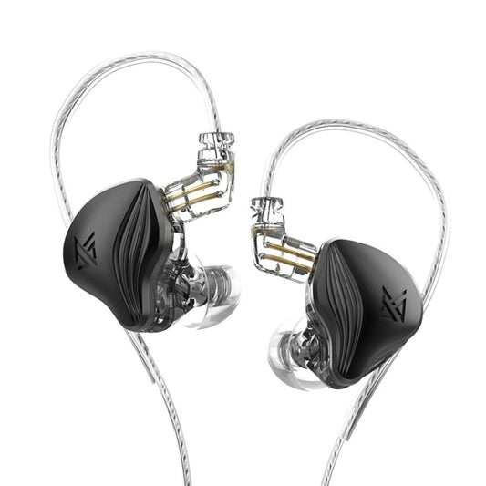 KZ-ZEX 1.2m Electrostatic Dynamic In-Ear Sports Music Headphones, Style:Without Microphone(Black) - free shipping - PMC Jewellery - Order now!