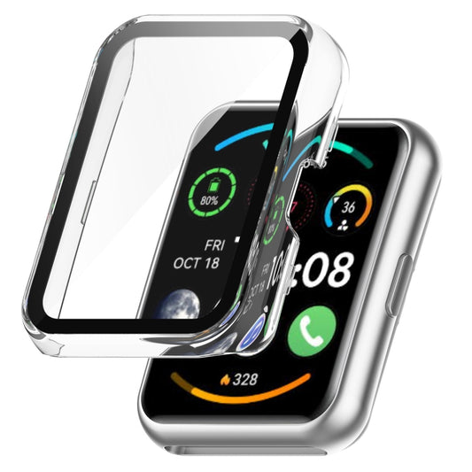 For Huawei Watch Fit 2 / Fit 2 Active PC + Tempered Glass Integrated Watch Case(Transparent) - free shipping - PMC Jewellery - Order now!