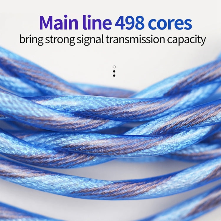 KZ 90-10 2Pin Interface 498 Core DIY Headphone Upgrade Cable,Length: 1.2m(Blue) - free shipping - PMC Jewellery - Order now!