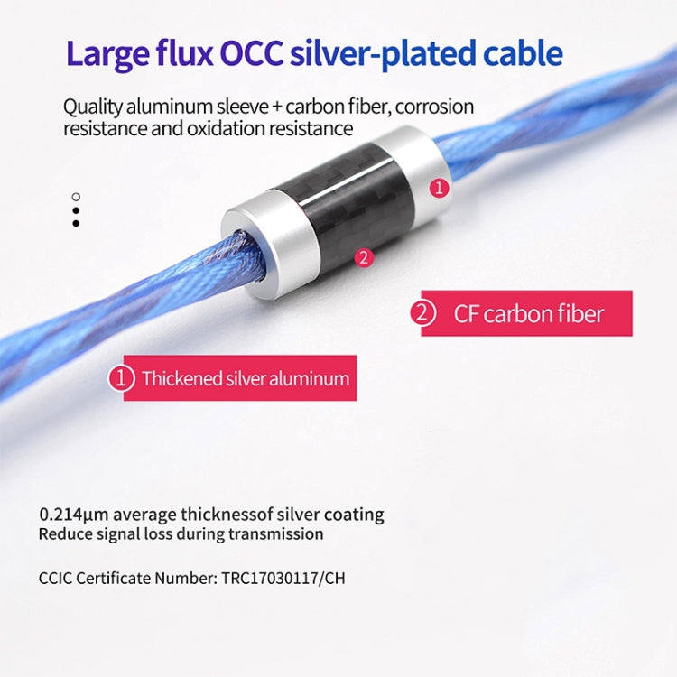KZ 90-10 2Pin Interface 498 Core DIY Headphone Upgrade Cable,Length: 1.2m(Blue) - free shipping - PMC Jewellery - Order now!