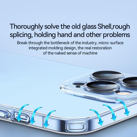 For iPhone 13 SULADA Crytal Steel Series Diamond Glass + TPU Phone Case(Transparent)