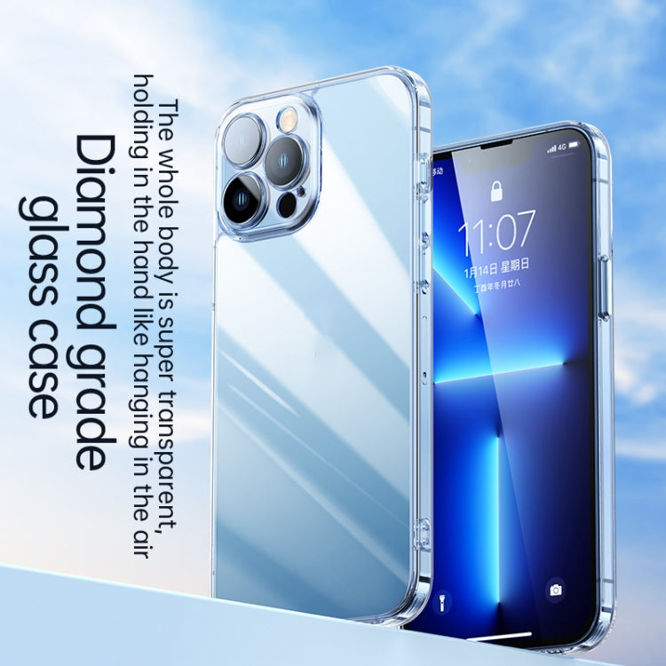 For iPhone 12 SULADA Crytal Steel Series Diamond Glass + TPU Phone Case(Transparent)