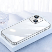 For iPhone 13 SULADA JINGJIA Series Lens Protector PC Phone Case(Silver)