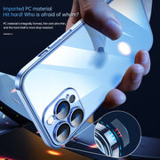 For iPhone 13 Pro Max SULADA JINGJIA Series Lens Protector PC Phone Case (Silver)
