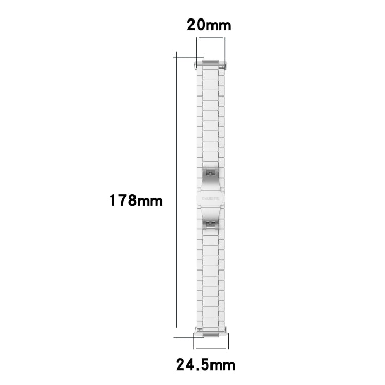 For Huawei Watch Fit 2 One-bead Metal Stainless Steel Watch Band(Silver) - Watch Bands by PMC Jewellery | Online Shopping South Africa | PMC Jewellery | Buy Now Pay Later Mobicred