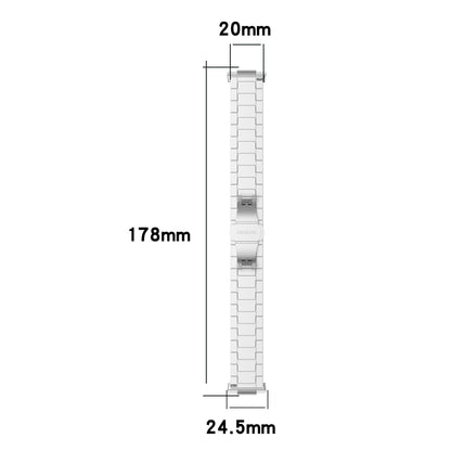 For Huawei Watch Fit 2 One-bead Metal Stainless Steel Watch Band(Silver) - Watch Bands by PMC Jewellery | Online Shopping South Africa | PMC Jewellery | Buy Now Pay Later Mobicred