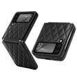 For Samsung Galaxy Z Flip4 Diamond Lattice Hinge Phone Case(Black) - free shipping - PMC TechLife - Order now!
