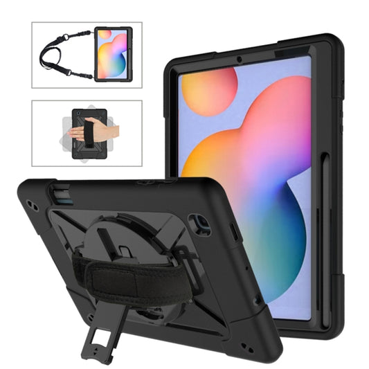 For Samsung Galaxy Tab S6 Lite P610 Contrast Color Robot Silicone + PC Tablet Case(Black) - free shipping - PMC Jewellery - Order now!