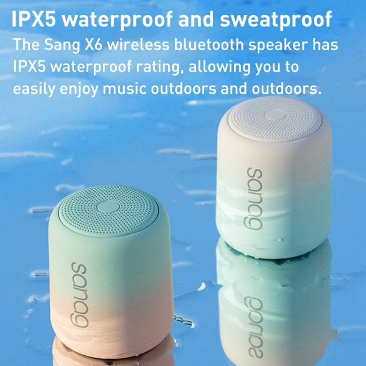 Sanag X6S Outdoor Portable Mini Gradient Bluetooth Speaker(Green Pink) - Mini Speaker by Sanag | Online Shopping South Africa | PMC TechLife | Buy Now Pay Later Mobicred