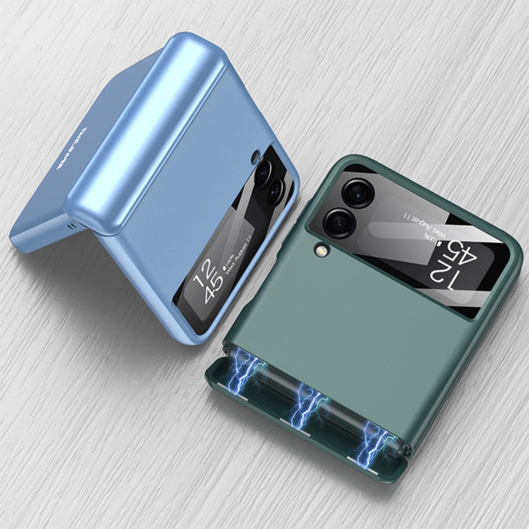 For Samsung Galaxy Z Flip4 GKK Magnetic Fold All-inclusive Protective Phone Case(Blue)
