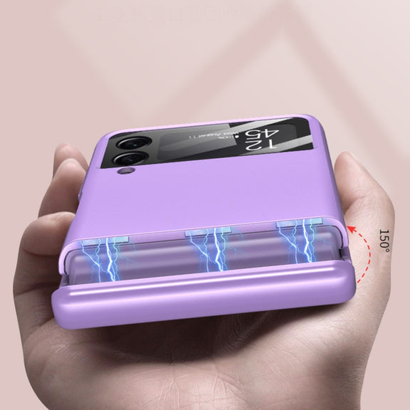 For Samsung Galaxy Z Flip4 GKK Magnetic Fold All-inclusive Protective Phone Case(Rose Gold)