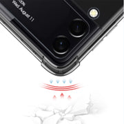 For Samsung Galaxy Z Flip4 GKK Airbag Protective Phone Case with Ring(Transparent)