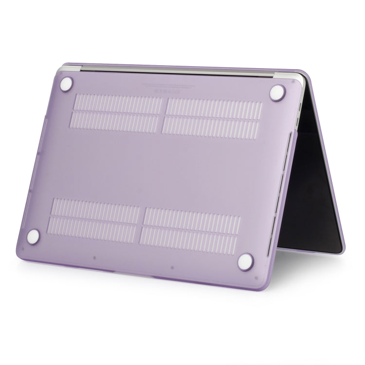 Laptop Matte Style Protective Case For MacBook Air 13.6 2025 / 2023 / 2022(Purple)