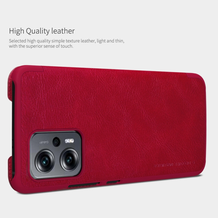 For Xiaomi Redmi Note 11T Pro/11T Pro+ 5G/Poco X4 GT 5G NILLKIN QIN Series Crazy Horse Texture Leather Phone Case(Black) - Xiaomi Cases by NILLKIN | Online Shopping South Africa | PMC TechLife | Buy Now Pay Later Mobicred