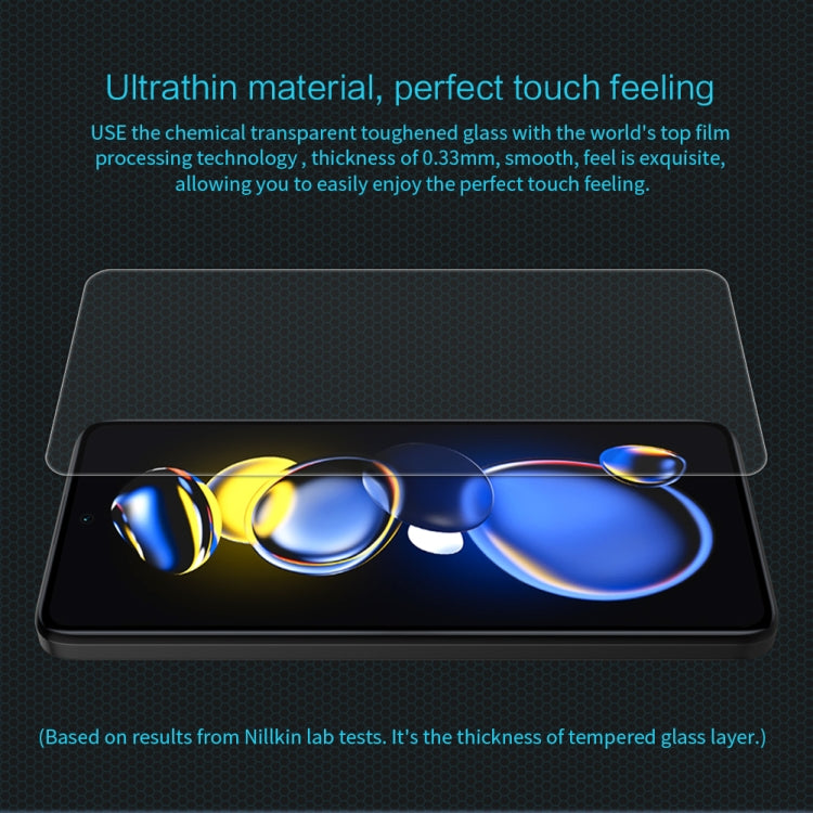 For Xiaomi Redmi Note 11T Pro/11T Pro+ 5G/Poco X4 GT 5G NILLKIN H 0.33mm 9H Explosion-proof Tempered Glass Film