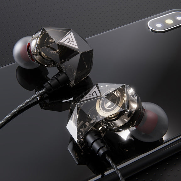QKZ AK2 Sports In-ear Wired HiFi Sound Heavy Bass 3.5mm Earphone with Mic(Black)