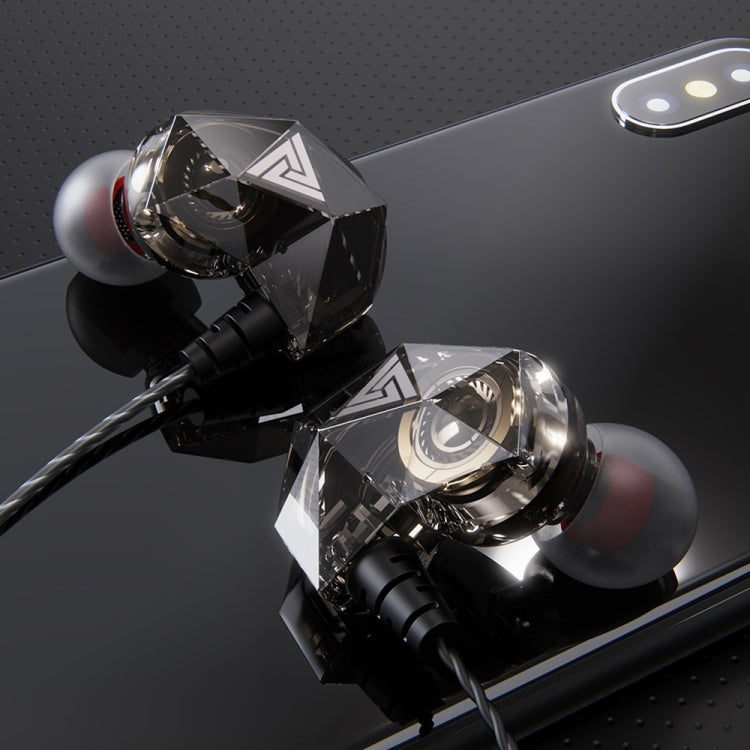 QKZ AK2 Sports In-ear Wired HiFi Sound Heavy Bass 3.5mm Earphone with Mic(Black)